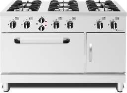 Resto Quality Kuchnia gazowa z piekarnikiem elektrycznym 6-palnikowa