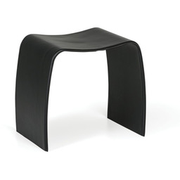 Stołek BENTWOOD II, ekoskóra, czarny