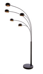 Zuma Line TS-5805-BK ZODIAC lampa podłogowa czarna 5xE14