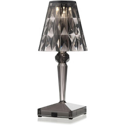 Kartell bateria, lampa stołowa, dym