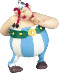Obelix mit Blumenstrauß