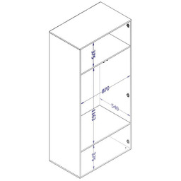 Szafa dwudrzwiowa biała mat 90 x 199 cm