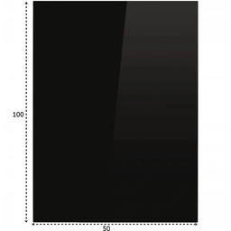 Czarna Szyba Hartowana 50x100cm Podstawa