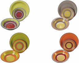 Zastawa stołowa 12-częściowy ręcznie malowany stoneware, 4-osobowa różne