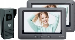 Wideodomofon Videodomofon Domofon 2 Monitory 7''