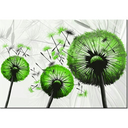 100 70cm Obraz płótno Limonkowe dmuchawce płótno rama