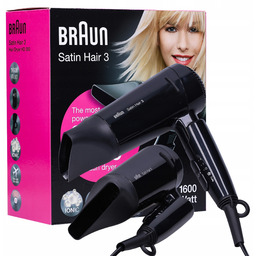 Braun BRHD350E 1600W Składana Podróżna Suszarka do włosów
