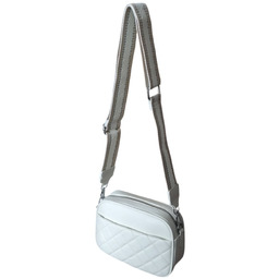 Torebka Damska Biała Mała Listonoszka Na Ramię, Kuferek