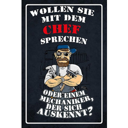 Schatmix powiedzenie Chciałbyś mówić z szefem tabliczka metalowa