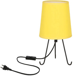 Candellux Lampa stołowa z żółtym abażurem - D246-Fiba