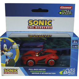 Sonic The Hedgehog Carrera - Czerwone Autko Pull-Back