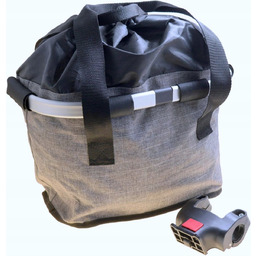 Kosz na zakupy na rower SHOPPER HT-416 szary