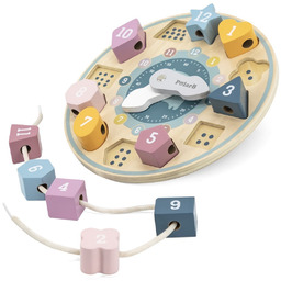 Viga Toys Viga Polarb Sorter Kształtów Zegar Nawlekanka