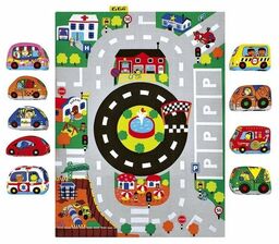 Mata z miękkimi samochodzikami - miasto, KA10665-K''s Kids,
