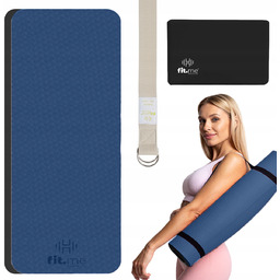 Zestaw Mata Do Jogi Antypoślizgowa Tpe Duża Kostki