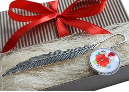 Zakładka do książki polne kwiaty maki chabry 8803