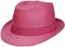 Kapelusz Słomkowy Málaga Trilby by Lipodo, fuksja, XS