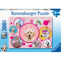 Ravensburger, puzzle, dla dzieci XXL Pieski Jednorożce, 300