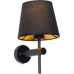 Nowoczesna lampa ścienna czarna - Pluk