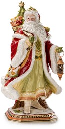 Lamart Figura świąteczna kolekcjonerska Święty Mikołaj z latarenką