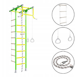Rozporowa drabinka gimnastyczna dla dzieci Kometa 1 jasnozielony