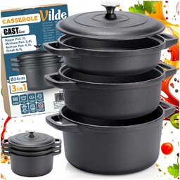 Garnki Żeliwne zestaw garnków z pokrywką garnek patelnia