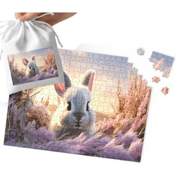 Puzzle Tradycyjne - Słodki Króliczek Królik Wzory Prezent