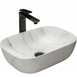 Umywalka Ceramiczna Belinda Marmur Kamień Mat