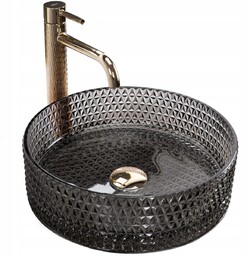 REA-U9671 Cristal Black Umywalka nablatowa