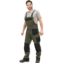 SPODNIE OCHRONNE OGRODNICZKI LHOLLMAN LH-FMN-B; KHAKI-CZARNO-SZARY