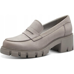 TAMARIS DAMSKIE MOKASYNY WSUWANE SKÓRZANE SZARE 40 J3A