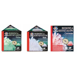 Hodowla kryształów zielone Białe czerwone