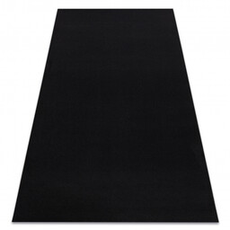 Dywan RUMBA podgumowany, jednokolorowy czarny 70x120 cm