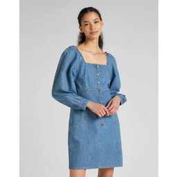 LEE PUFF SLEEVE DRESS MID STONE L50ZAUQZ XS