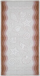 Greno Ręcznik Flora Ocean 70x140 brązowy bawełniany frotte