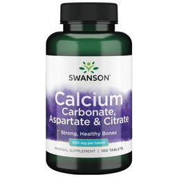 Swanson Calcium Carbonate, Aspartate & Citrate 500mg, 100