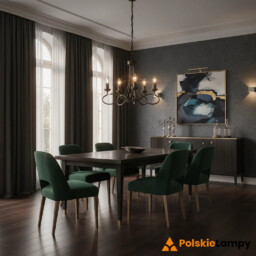 Żyrandol OLIVIA OV5 BLK/GOLD Elstead