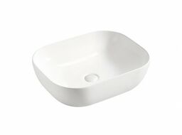 Umywalka nablatowa ceramiczna 50cm biała, Smile 2 (6254)