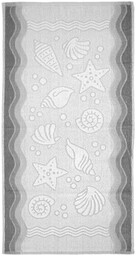 Greno Ręcznik Flora Ocean 70x140 popielaty bawełniany frotte