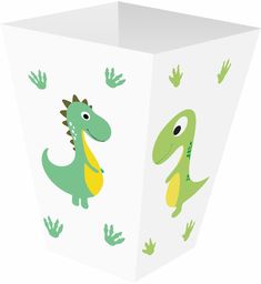 Pudełka na popcorn Wesołe Dinozaury - 6 szt.