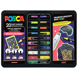 Markery z farbą plakatową Posca Groovy Colours