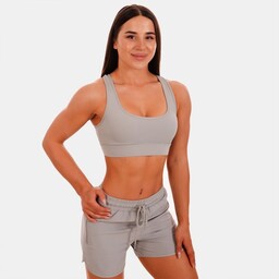 GymBeam Biustonosz sportowy Mesh Panel Grey