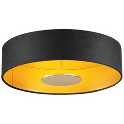 Nowoczesna lampa sufitowa czarny aksamit z LED
