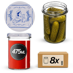 Słoiki na przetwory Befa 475ml 8szt fi 82
