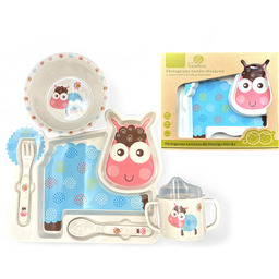 Naturalne Naczynia Dla Dziecka: Talerzyk Kubek Sztućce