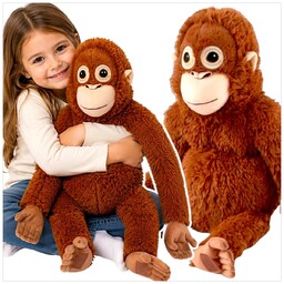 DUŻA MASKOTKA MAŁPA ORANGUTAN 90CM RZEPY RĘCE NOGI