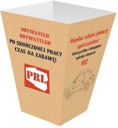 Pudełka na popcorn PRL - 6 szt.