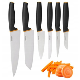 Fiskars Control+ Komplet 6 Noży Japońska Stal Nierdzewna