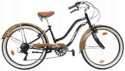 Rower Damski Miejski 26 Beach Cruiser Odblaski Dzwonek