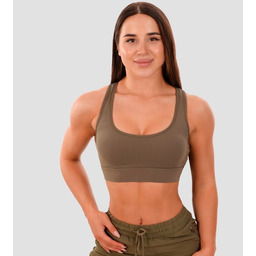 GymBeam Biustonosz sportowy Mesh Panel Olive
